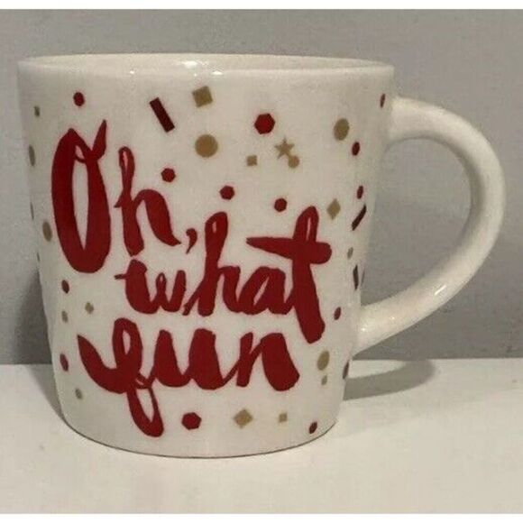 Starbucks "Oh What Fun" 2014 Espresso 3 fl oz Demitasse Holiday Cheer Cup Mug - Picture 1 of 5